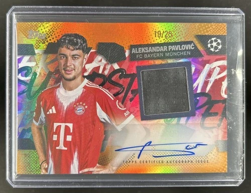 Aleksandar Pavlovic 2025 Topps UEFA Orange Foil /25