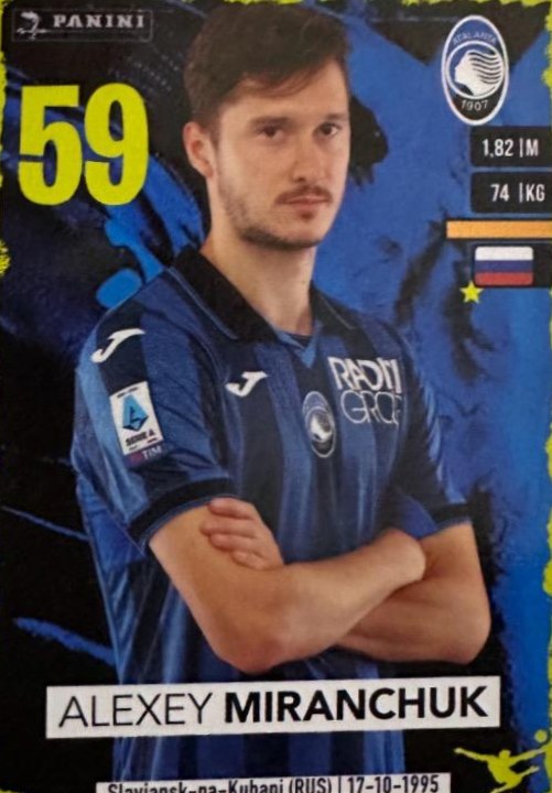 Aleksey Miranchuk 2023 Panini Calciatori Stickers