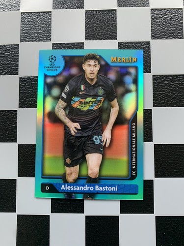 Alessandro Bastoni 2022 Topps Merlin Chrome Aqua /199