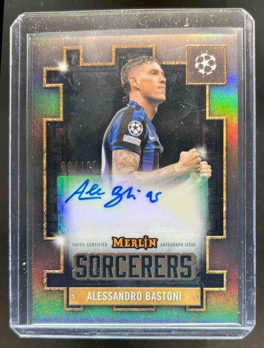 Alessandro Bastoni 2024 Topps Merlin Chrome Nero /10