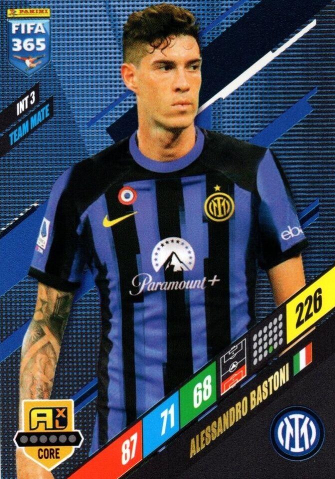 Alessandro Bastoni 2024 Panini Adrenalyn XL FIFA 365