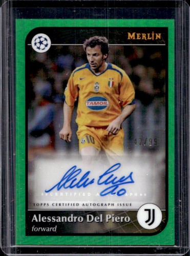 Alessandro Del Piero 2024 Topps Merlin Chrome Green Refractor /99