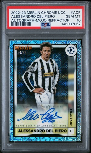 Alessandro Del Piero 2022 Topps Merlin Chrome Mojo /99