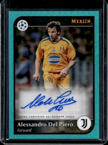 Alessandro Del Piero 2024 Topps Merlin Cromo UEFA Aqua Refractor /75