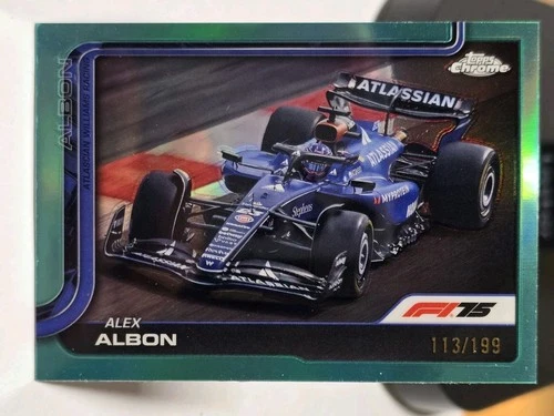 Alex Albon 2025 Topps Chrome F1 Aqua /199