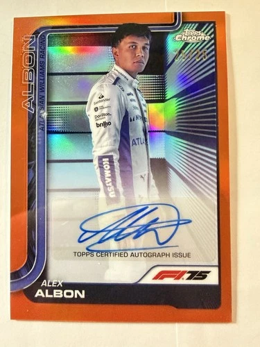 Alex Albon 2025 Topps Chrome F1 Orange /25
