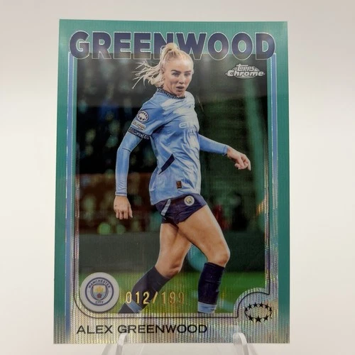 Alex Greenwood 2024 Topps Chrome Aqua Wave Refractor /199