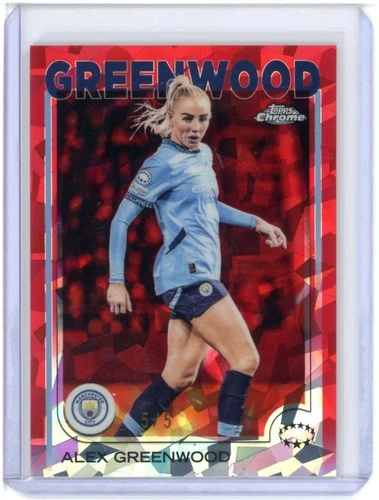 Alex Greenwood 2024 Topps Chrome UEFA Women's UCL Sapphire Red /5