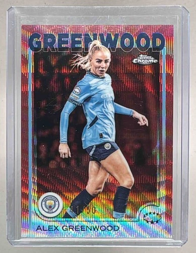 Alex Greenwood 2024 Topps UEFA Women's Champions Chrome Rose Gold Wave /50