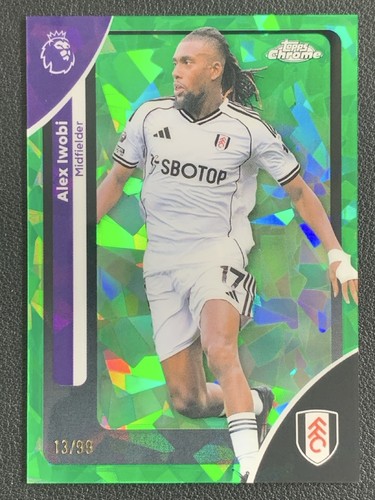 Alex Iwobi 2025 Topps Chrome Green Sapphire /99