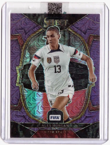 Alex Morgan 2024 Panini Select FIFA Purple Mojo Terrace