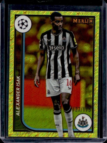 Alexander Isak 2023 Topps Chrome Merlin Yellow Shimmer Refractor /175