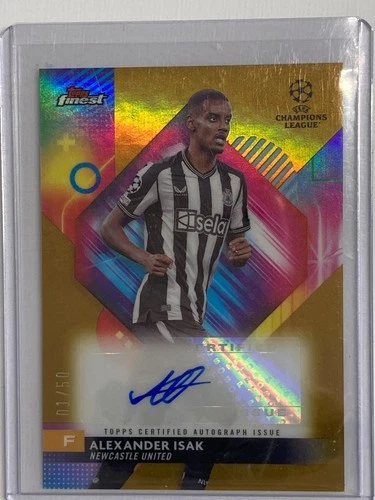 Alexander Isak 2024 Topps Finest Gold /50