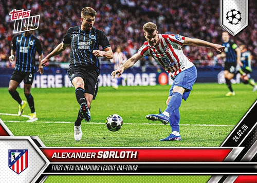 Alexander Sørloth 2025 Topps NOW UCL