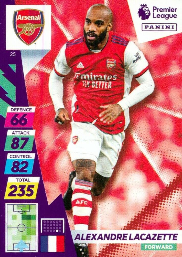 Alexandre Lacazette 2021 Panini Adrenalyn XL Premier League Plus