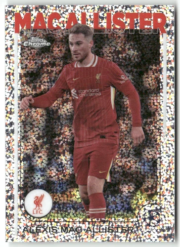 Alexis Mac Allister 2025 Topps Champions League Chrome Speckle Refractor