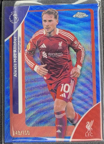Alexis Mac Allister 2025 Topps Chrome Blue Wave /150