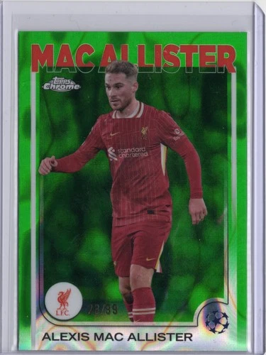 Alexis Mac Allister 2024 Topps Chrome Green Lava Refractor /99