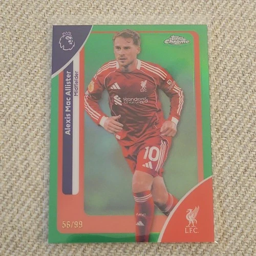 Alexis Mac Allister 2025 Topps Chrome Green Refractor /99