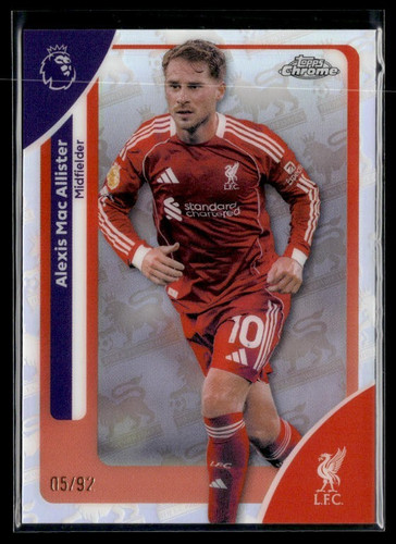 Alexis Mac Allister 2026 Topps Chrome Premier League Retrofractor /92