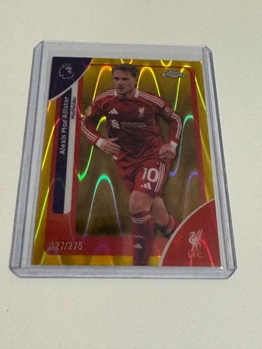 Alexis Mac Allister 2026 Topps Chrome Premier League Yellow RayW /275