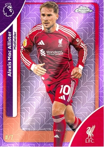 Alexis Mac Allister 2025 Topps Chrome Purple Mojo /7
