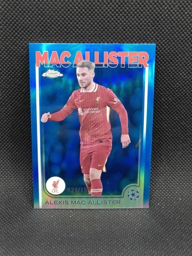 Alexis Mac Allister 2024 Topps Chrome UEFA Blue Refractor /150