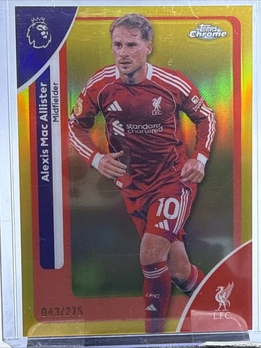 Alexis Mac Allister 2026 Topps Chrome Yellow Refractor /275