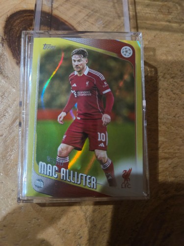 Alexis Mac Allister 2025 Topps Competiciones UEFA FlowFractor Amarillo Neón