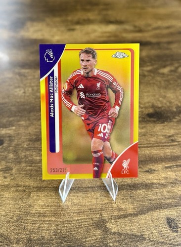 Alexis Mac Allister 2026 Topps Cromo Premier League Amarillo Refractor 253/275