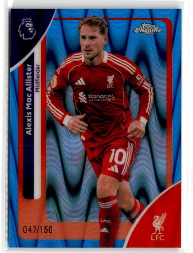 Alexis Mac Allister 2026 Topps Cromo Premier League Azul RayWave /150