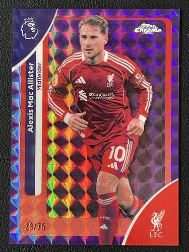 Alexis Mac Allister 2025 Topps Cromo Premier League Purple Geometric /75