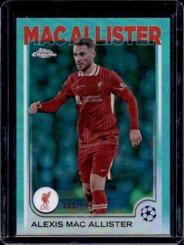 Alexis Mac Allister 2024 Topps Cromo UEFA Aqua Refractor /199