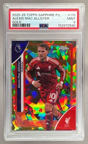 Alexis Mac Allister 2026 Topps Cromo Zafiro Premier League Oro /50