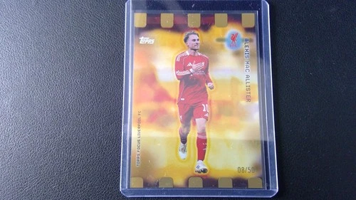 Alexis Mac Allister 2025 Topps Golden Hour Gold Rainbow Foil /50