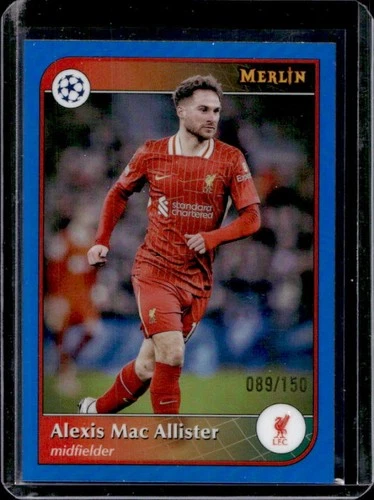 Alexis Mac Allister 2024 Topps Merlin Chrome Blue Refractor /150