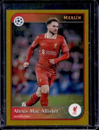 Alexis Mac Allister 2024 Topps Merlin Chrome Gold Refractor /50