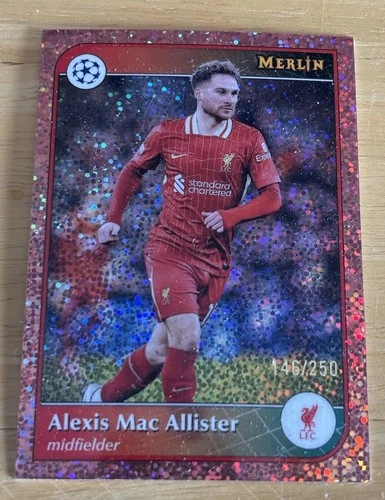 Alexis Mac Allister 2025 Topps Merlin Chrome Rose Gold Refractor /250