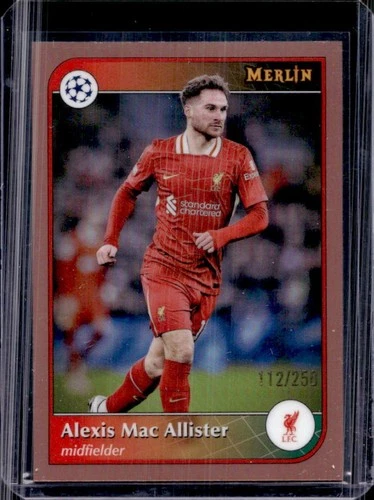 Alexis Mac Allister 2024 Topps Merlin Chrome Rose Gold Refractor /250