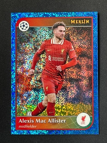 Alexis Mac Allister 2024 Topps Merlin Chrome UCC Blue Speckle Refractor /150