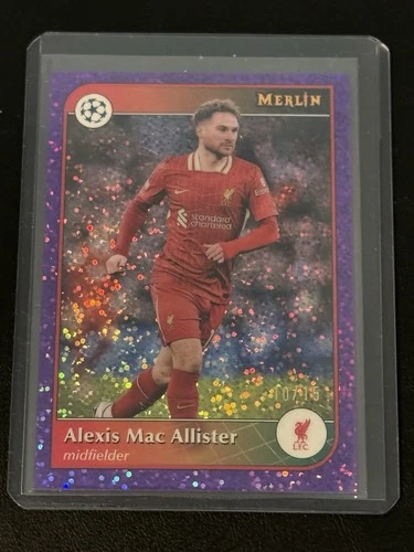 Alexis Mac Allister 2024 Topps Merlin Chrome UCC Purple Speckle Refractor /15