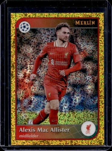 Alexis Mac Allister 2024 Topps Merlin Chrome UEFA Gold Speckle Refractor /50