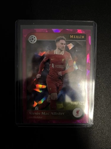 Alexis Mac Allister 2024 Topps Merlin Chrome UEFA Magenta Atomic Refractor /125