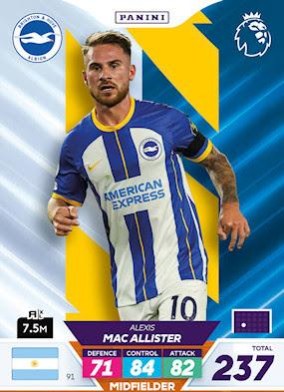 Alexis Mac Allister 2023 Panini Adrenalyn XL Premier League Plus
