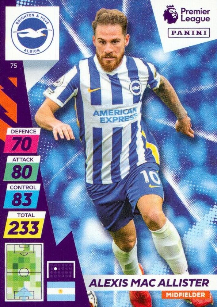 Alexis Mac Allister 2021 Panini Adrenalyn XL Premier League Plus
