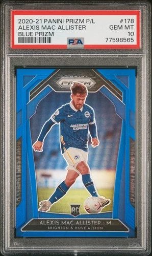 Alexis Mac Allister 2020 Panini Prizm Premier League Blue Prizm /199