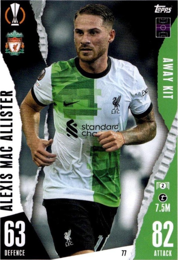 Alexis Mac Allister 2023 Topps Match Attax UEFA Club Competitions Extra