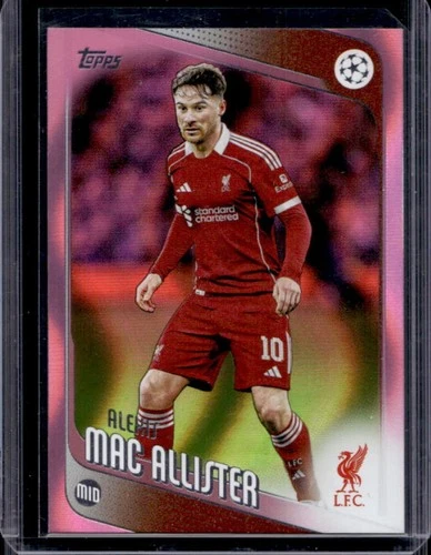 Alexis Mac Allister 2025 Topps UEFA Neon Pink FlowFractor #67