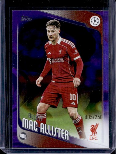 Alexis Mac Allister 2025 Topps UEFA Purple Raindrops /250