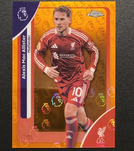 Alexis MacAllister 2025 Topps Chrome Orange Logofractor /25